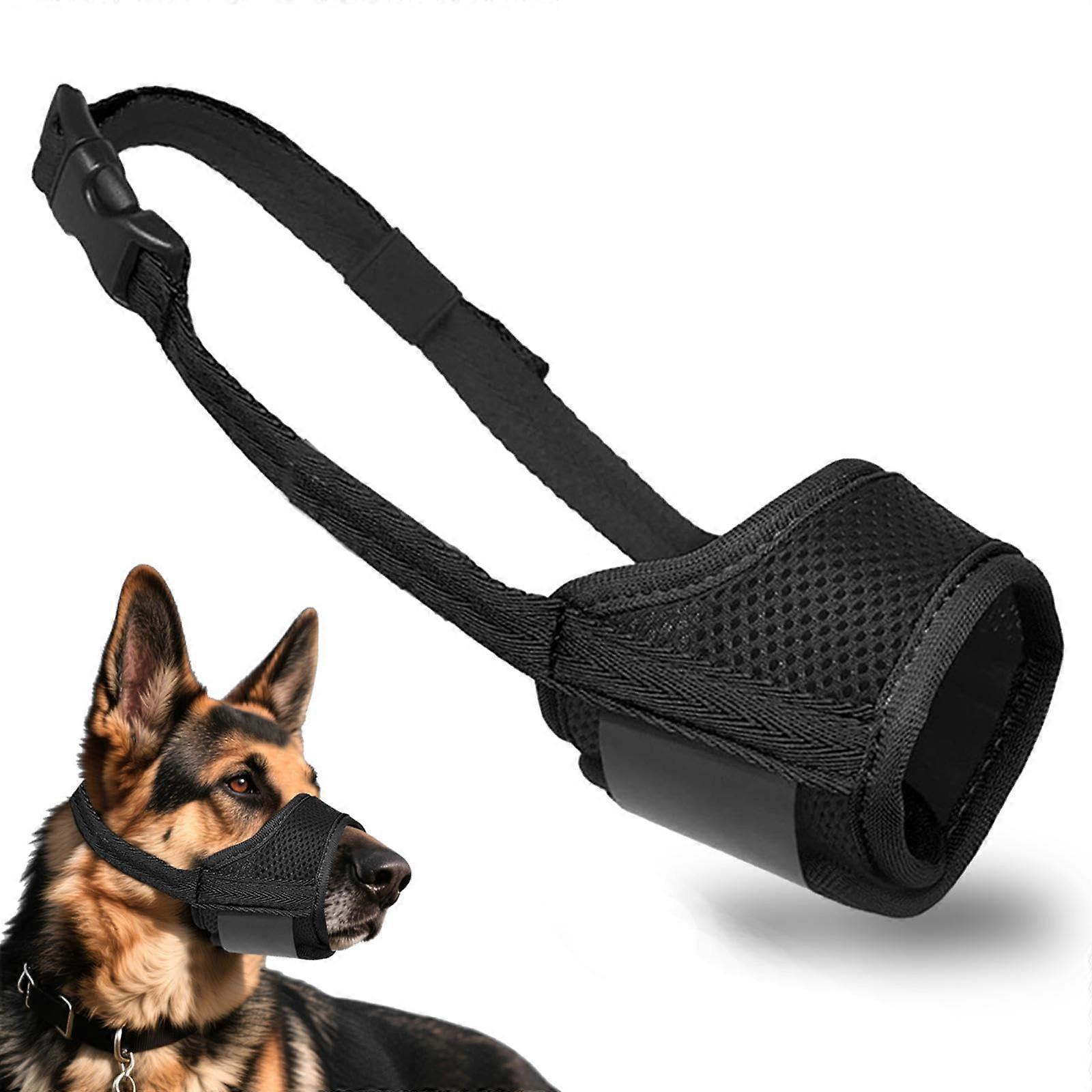 Dog Muzzle Breathable Soft Mesh, Adjustable Basket, NoBite Mask, French Bulldog Labrador Compatible