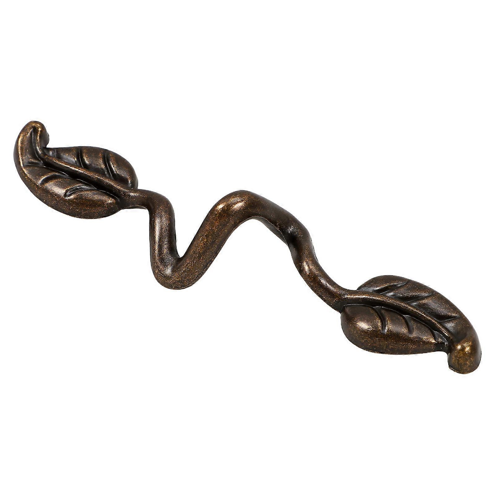 Vintage Leafy Drawer Pulls for Kitchen Cabinets 4Sets Coffee Zinc Alloy Handles