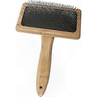 Houten handvat Pet Grooming Brush voor schapenvacht en wolverzorging, bruin, 1st