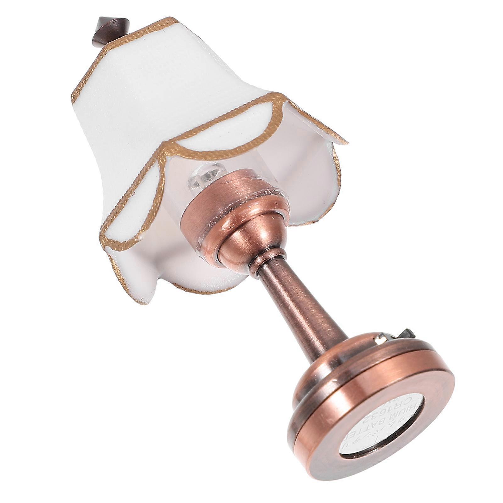 Miniature LED Desk Lamp for Doll House Table Lamp Decoration 4Pcs