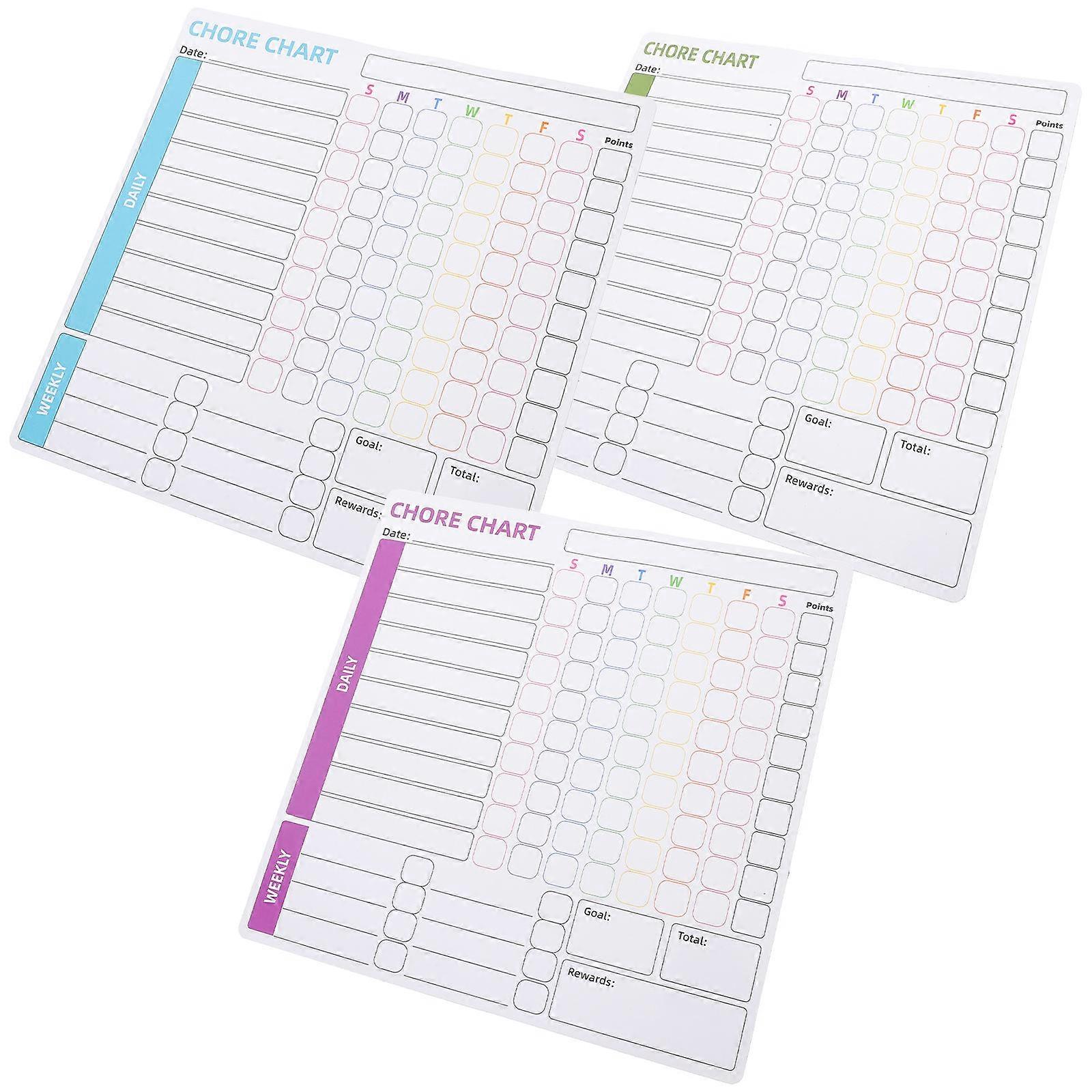 Decorative Reward Chart Multi-Functional Magnetic Chore Chart 12Pcs