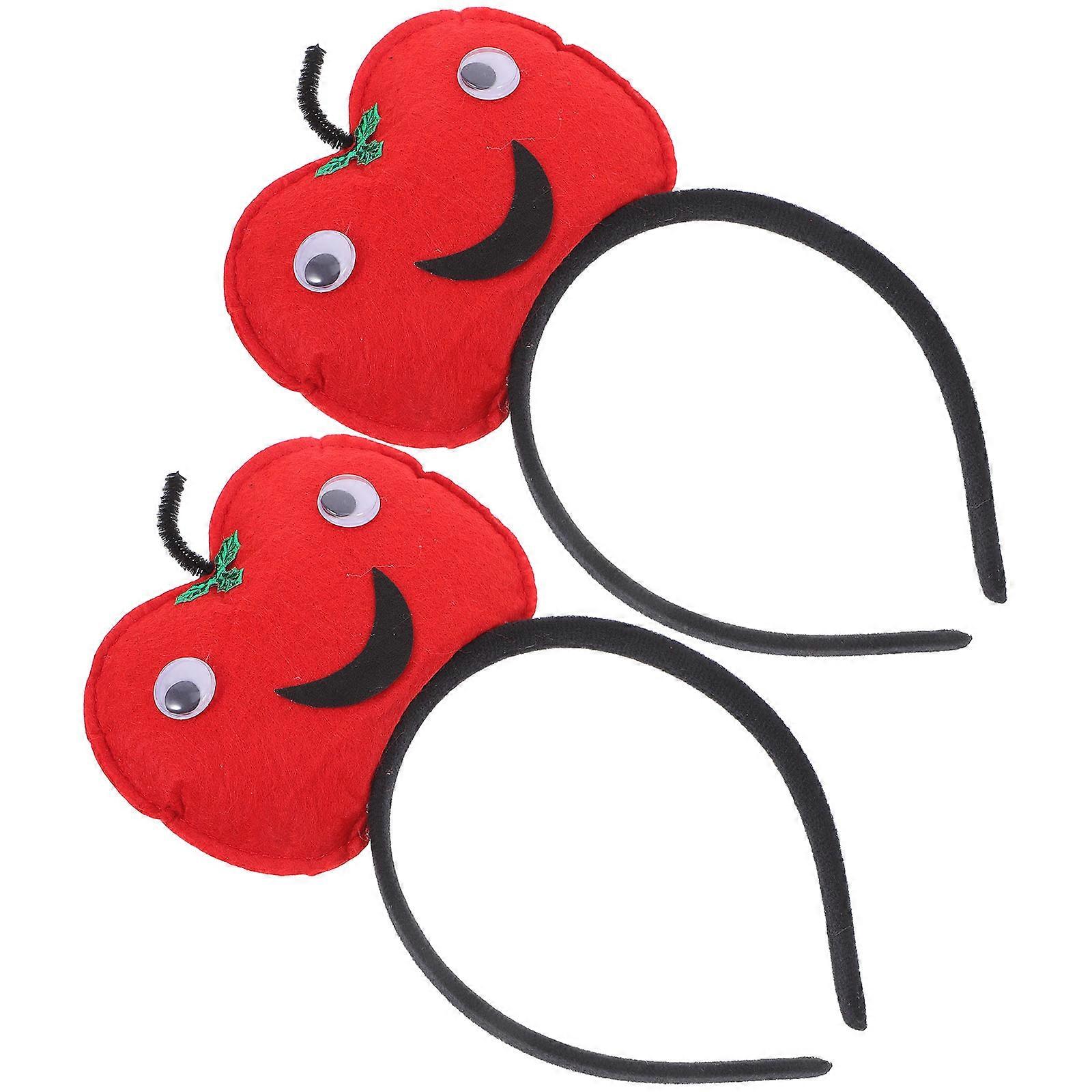 Fruit Headbands Apple Headbands for Decoration 10Pcs Soft Polyester Party Use