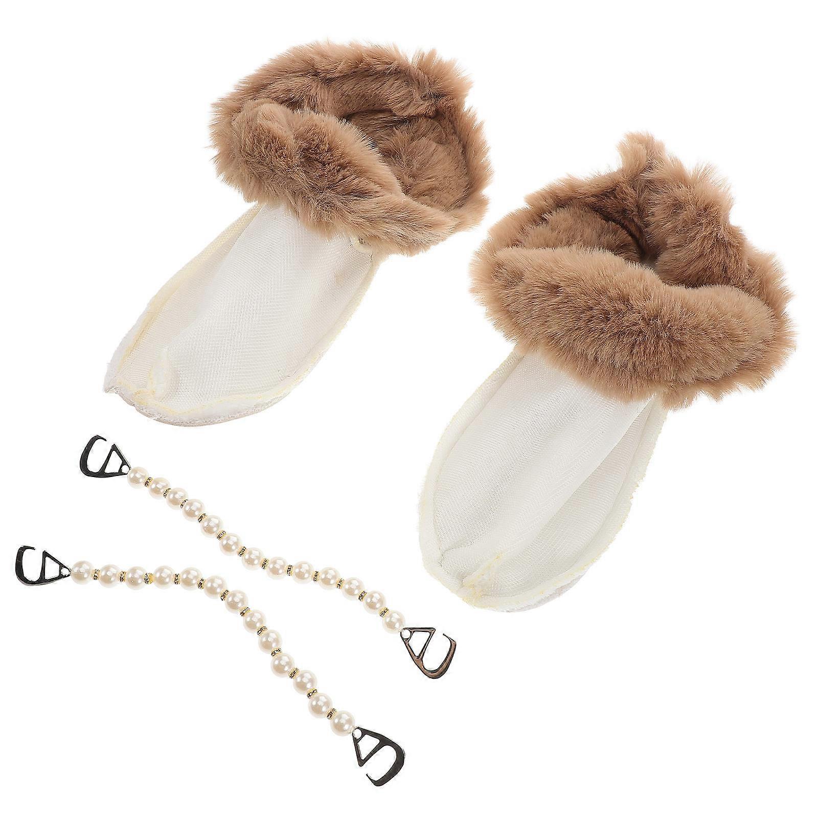 Winter Warm Shoe Inserts for Shoes Including Removable Brown Lint Liners 3Pairs