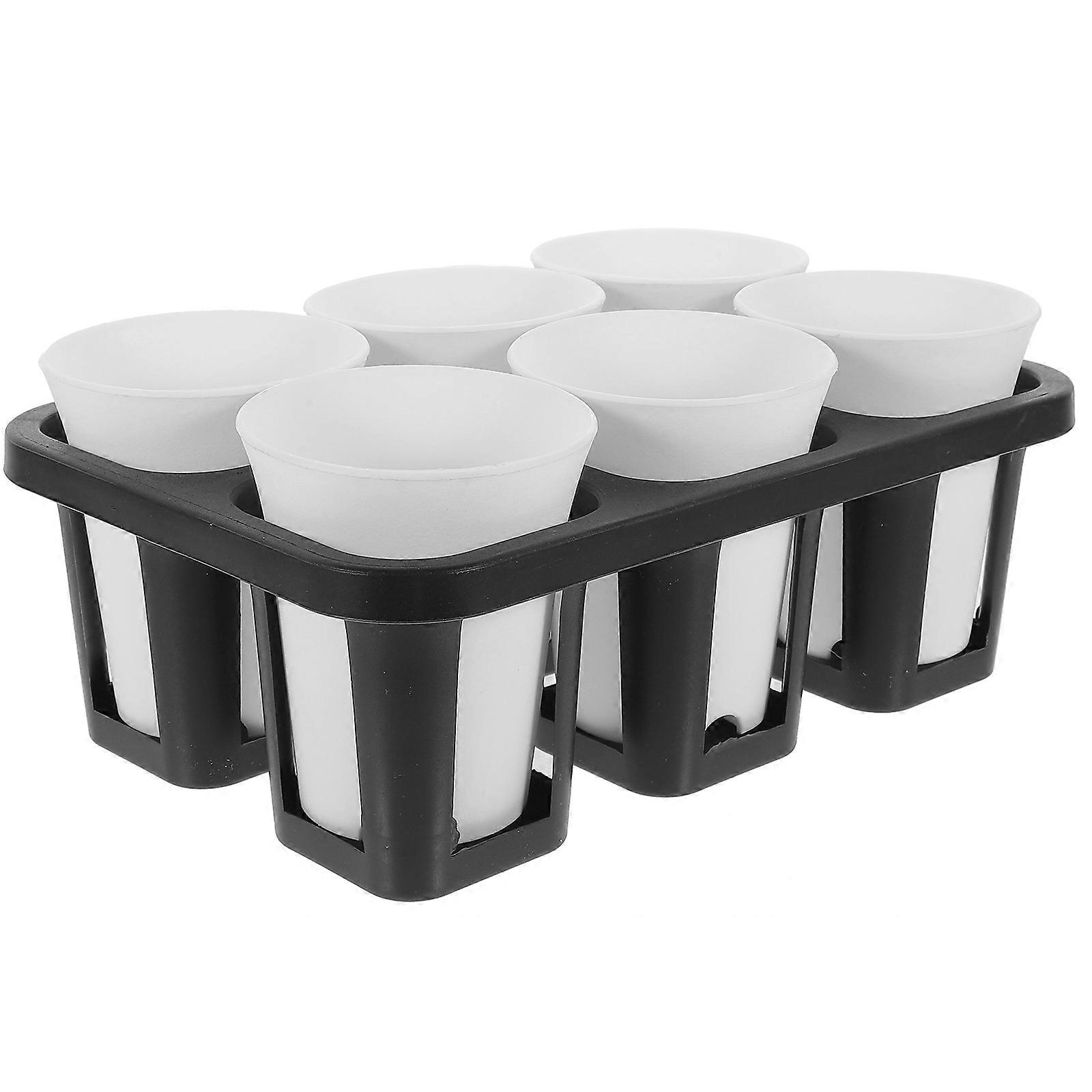 Small Flower Pot Creative Succulent Pots Indoor Use Square Shape 1Set