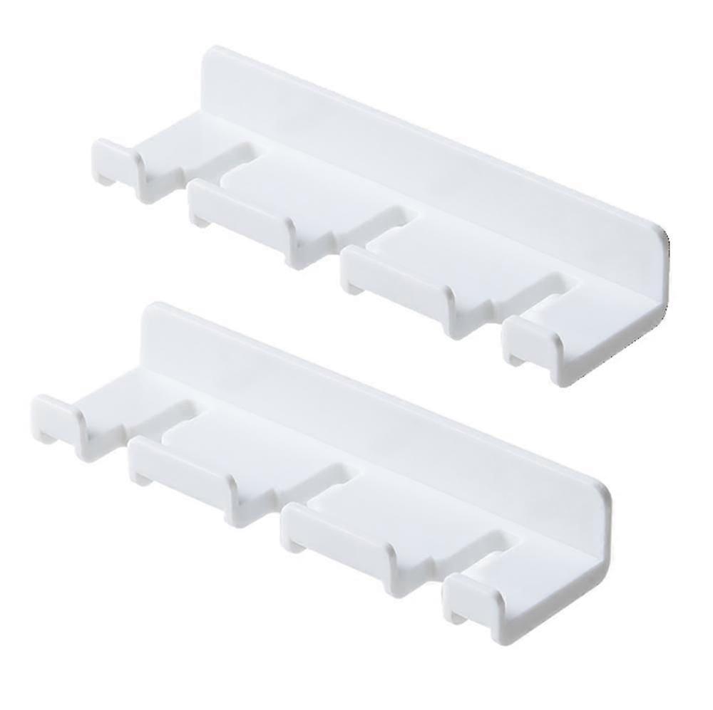 Kitchen And Bathroom Wall-mounted Toothbrush Storage Hook white)