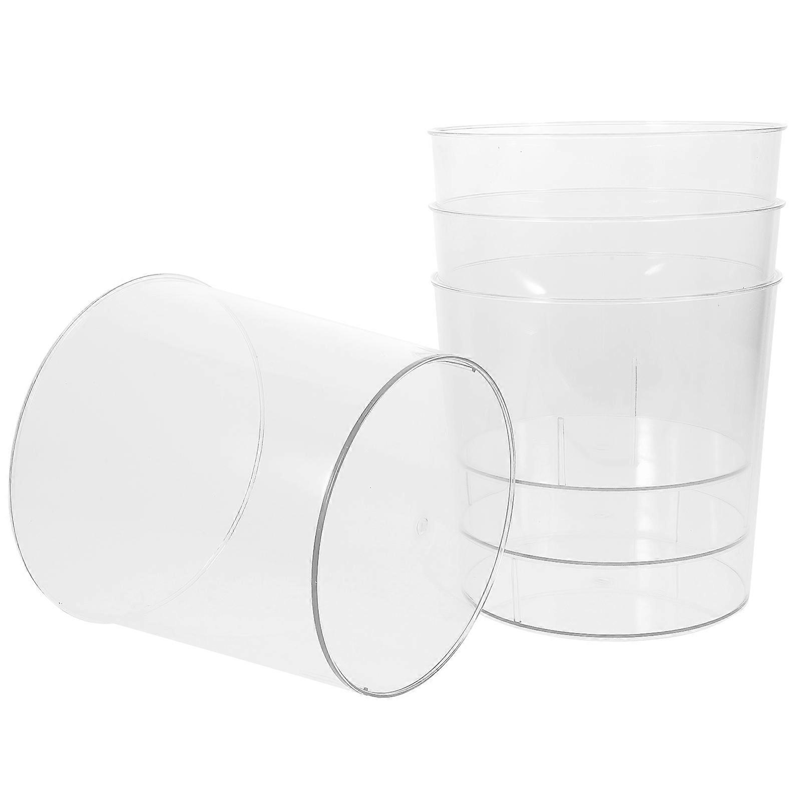 Beverage Tub Ice Bucket For KTV Or Club With Simple Design And Transparent Material In 4Pcs