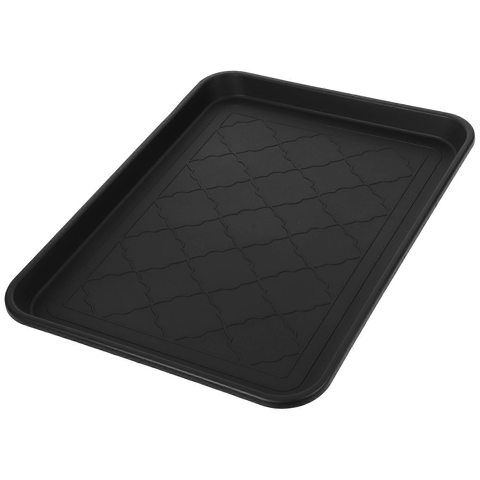 Plastic Storage Plate For Entryway And Pet Feeding 16.51X12.58X1.18In Simple And Practical 2Pcs