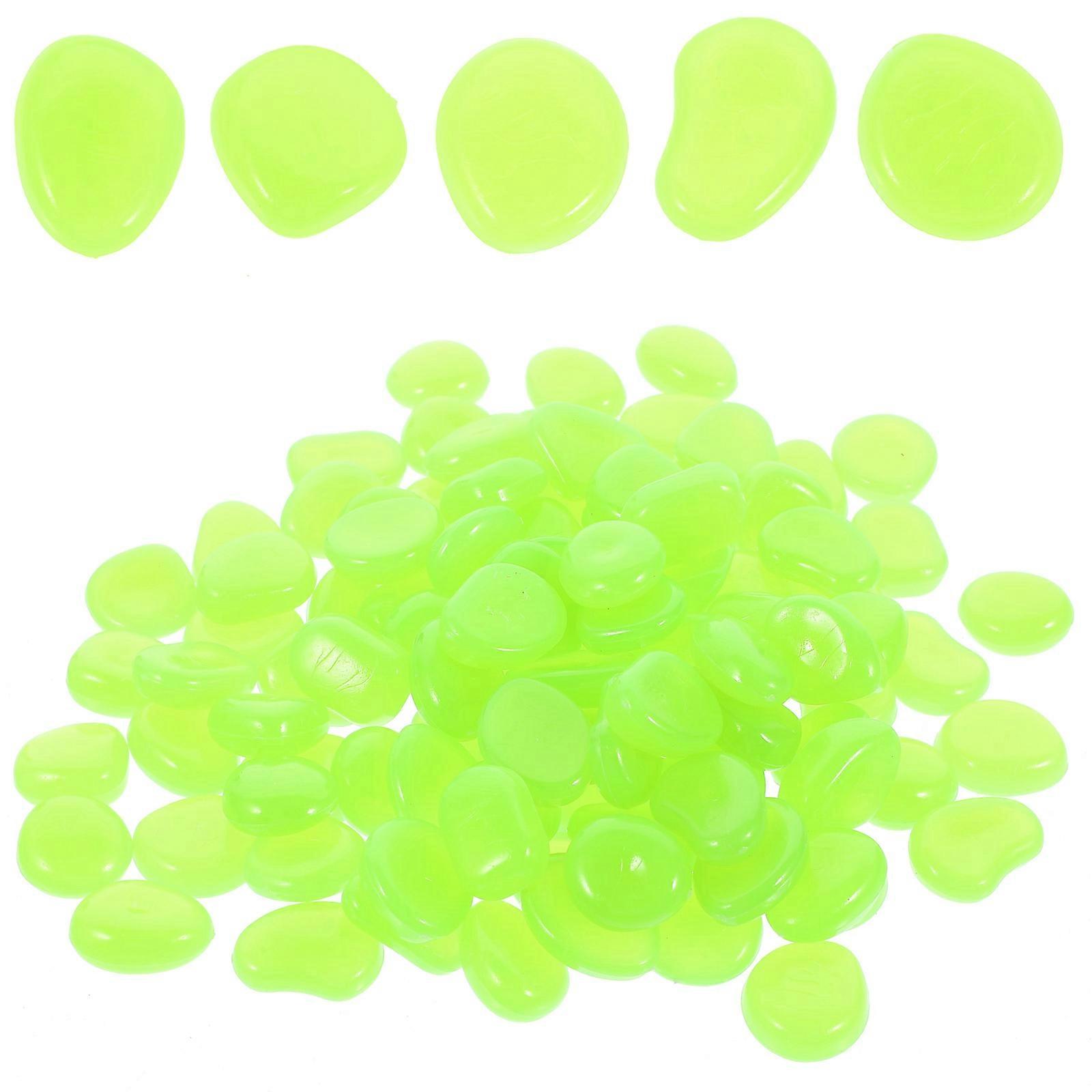 Glow in The Dark Pebbles Resin Stones for Decoration 400Pcs for Fish Tank