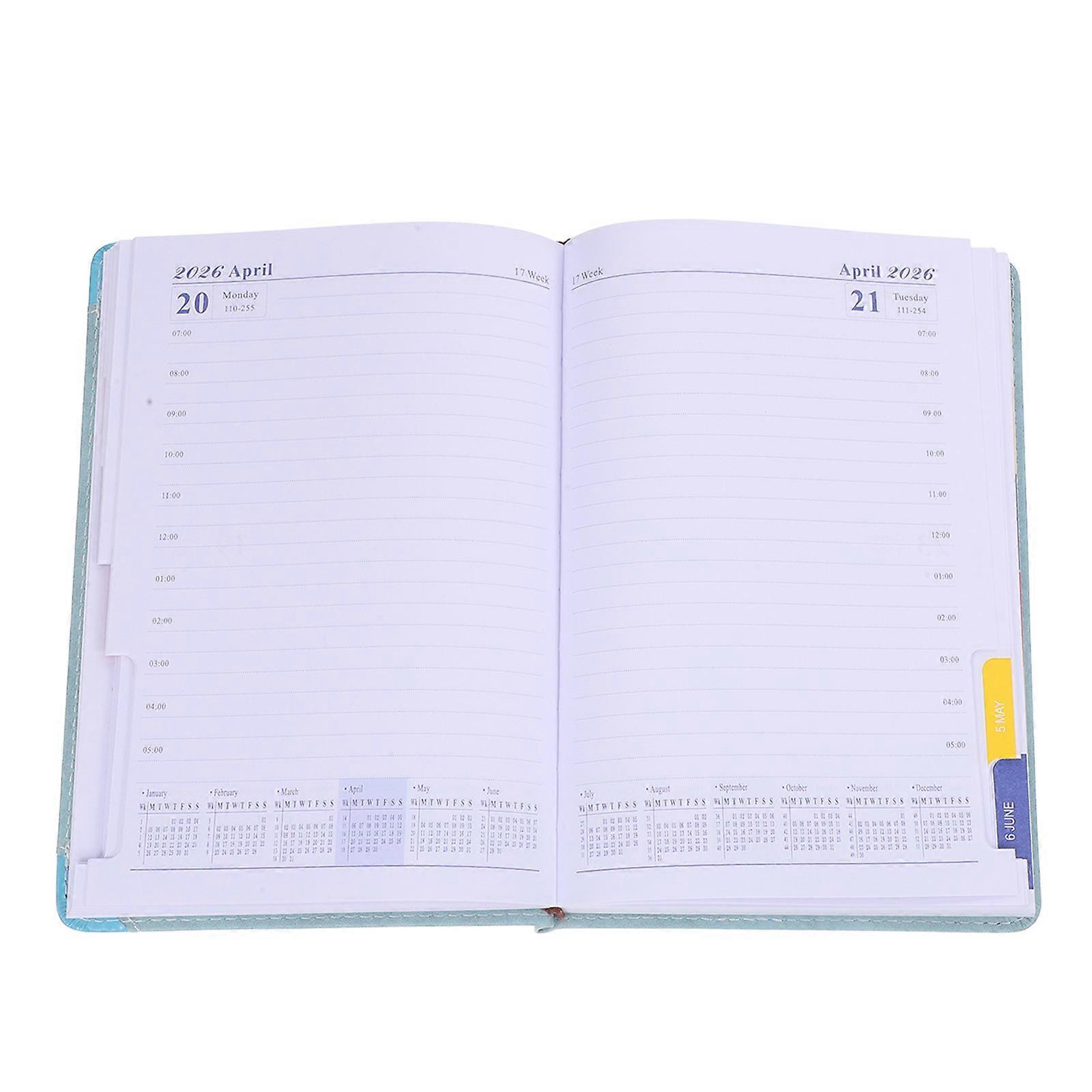 Personal Calendar Daily Planner Notebook for Office 4Pcs with Index