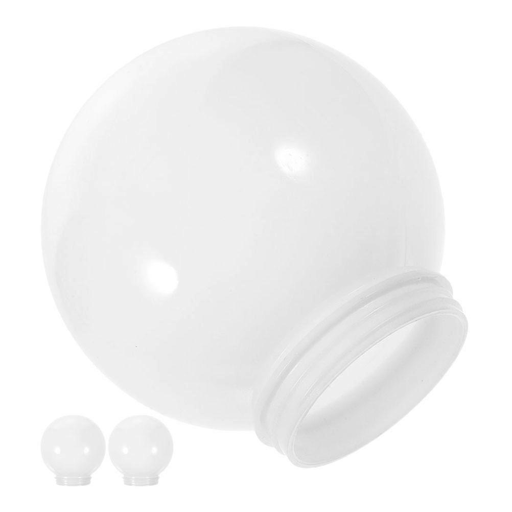 White Acrylic Outdoor Lamp Shade Sphere for Globe Light Replacement 6Pcs