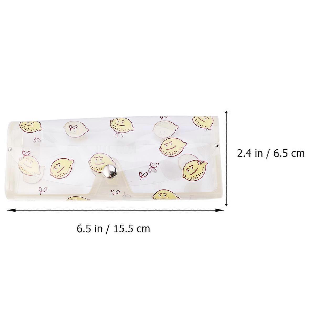 Sun Glasses Case Hard Eyeglass Box Daily Use Travel On The Go Clear PVC Plastic Protector 1Set