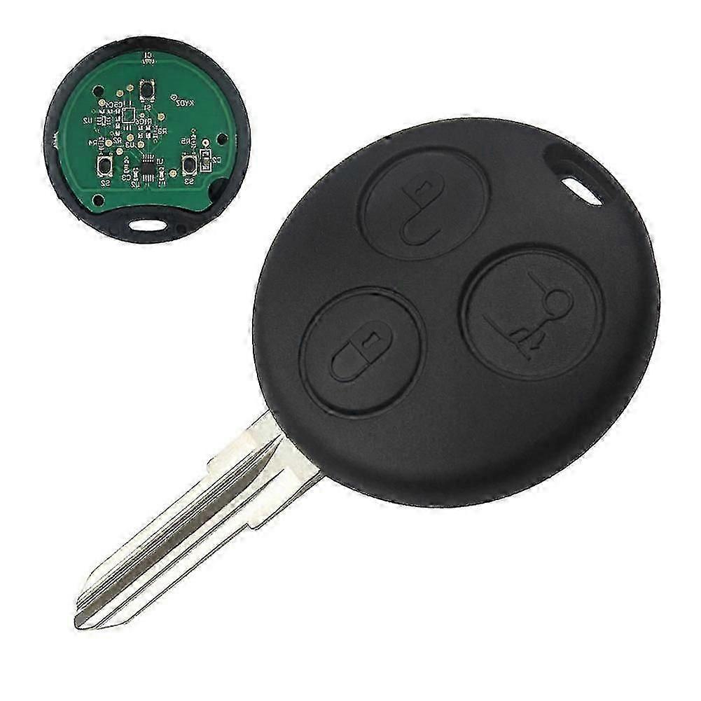 433.92MHz 3-Button Smart Remote Key Replacement for Benz Smart Fortwo and Forfour Models