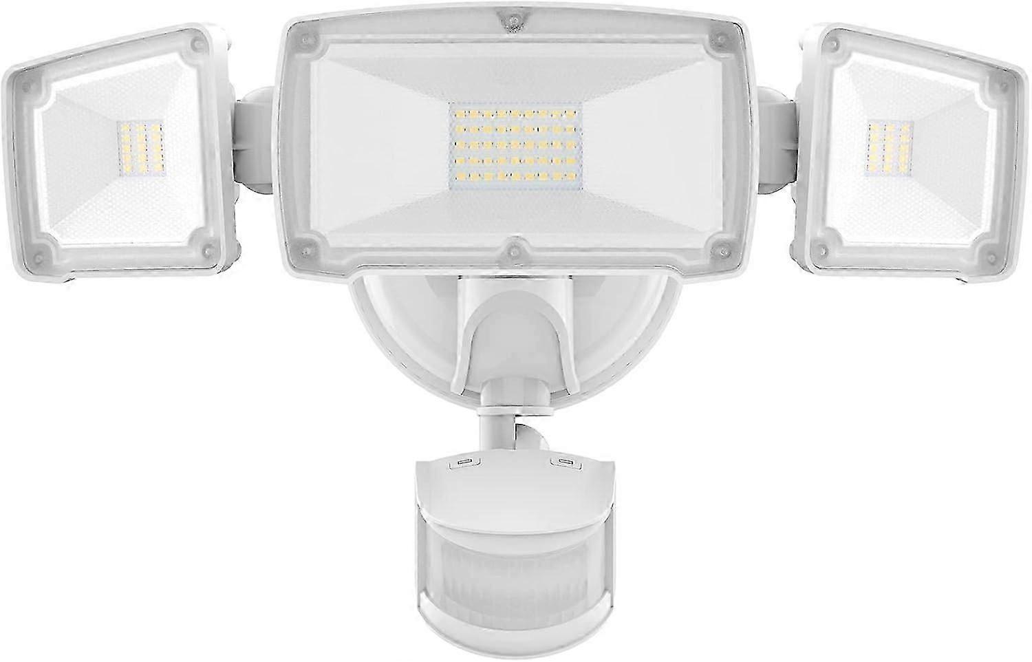 Foco LED de 3 cabezales con sensor de movimiento 4200LM 38W