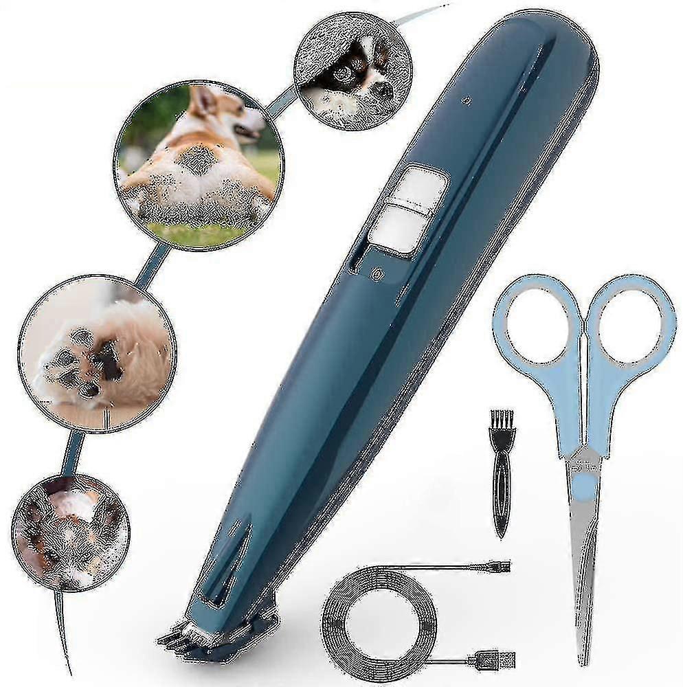 Tondeuse à poils pour animaux de compagnie avec lumière LED, USB rechargeable
