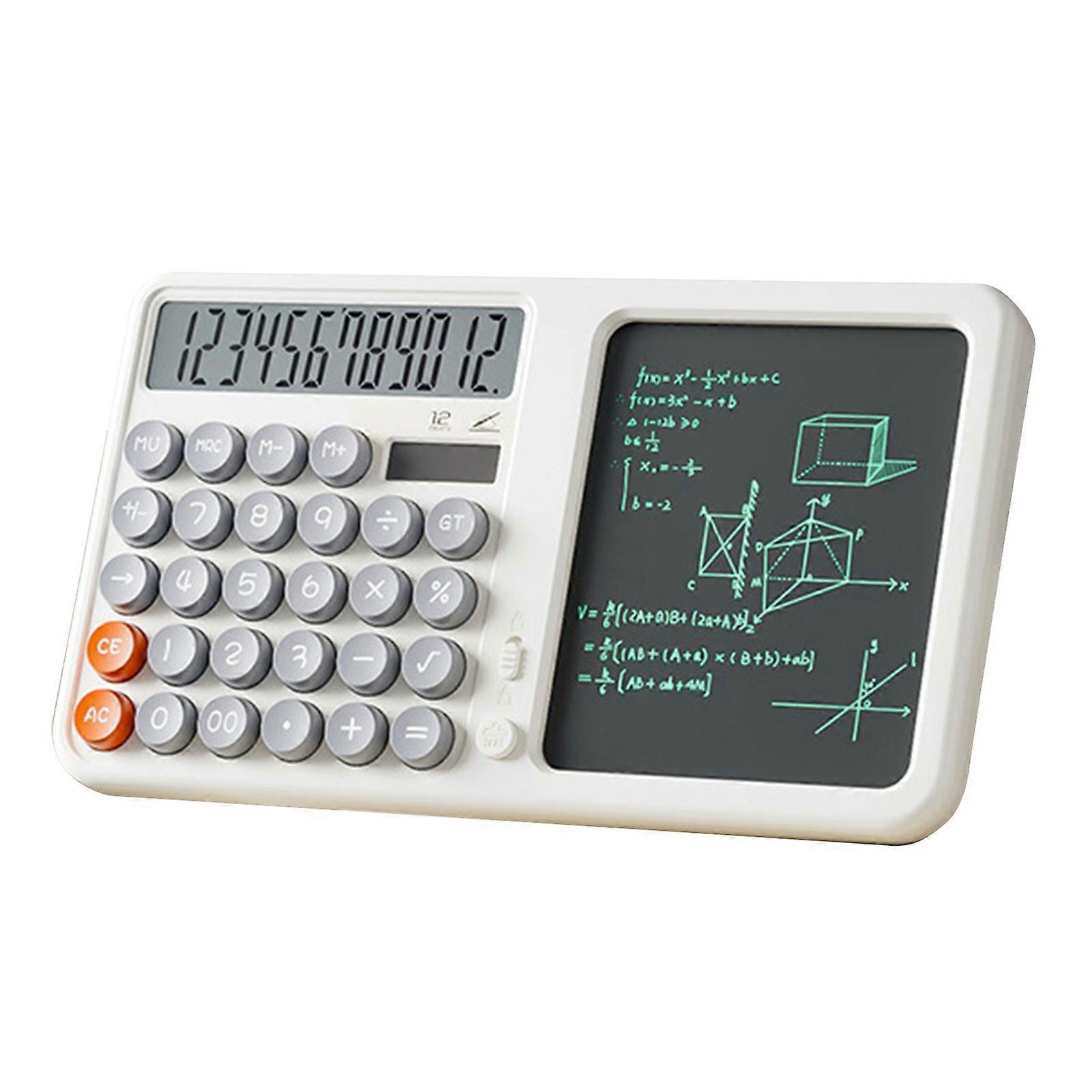 Solar/Battery Powered Calculator with Writing Tablet & Pen, Scientific Calculator with Notepad, School Supplies for Students