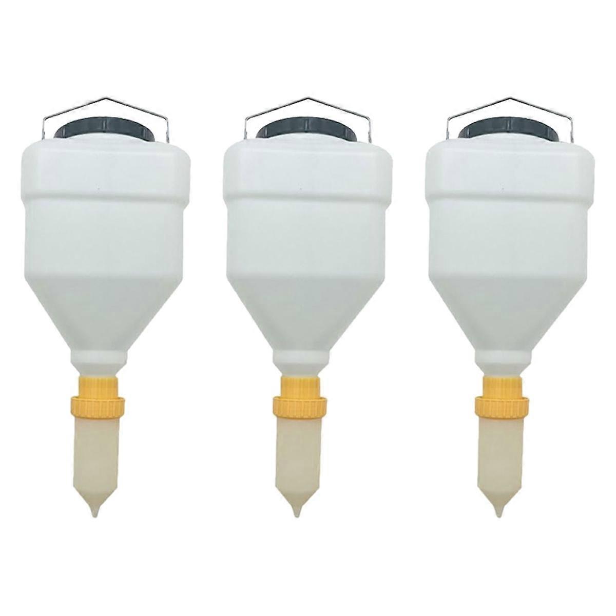 3PCS 3.5Lソースボトルソーススクイーズボトルハンギングソースディスペンサーラージスクイーズボトルハンギングソー