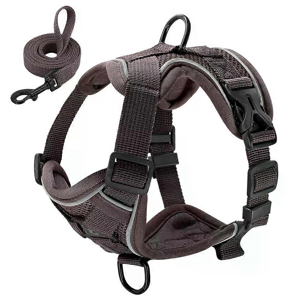 No Pull Front Clip Dog Harness and Lead Reflective Mesh Cat Puppy Walking Vest