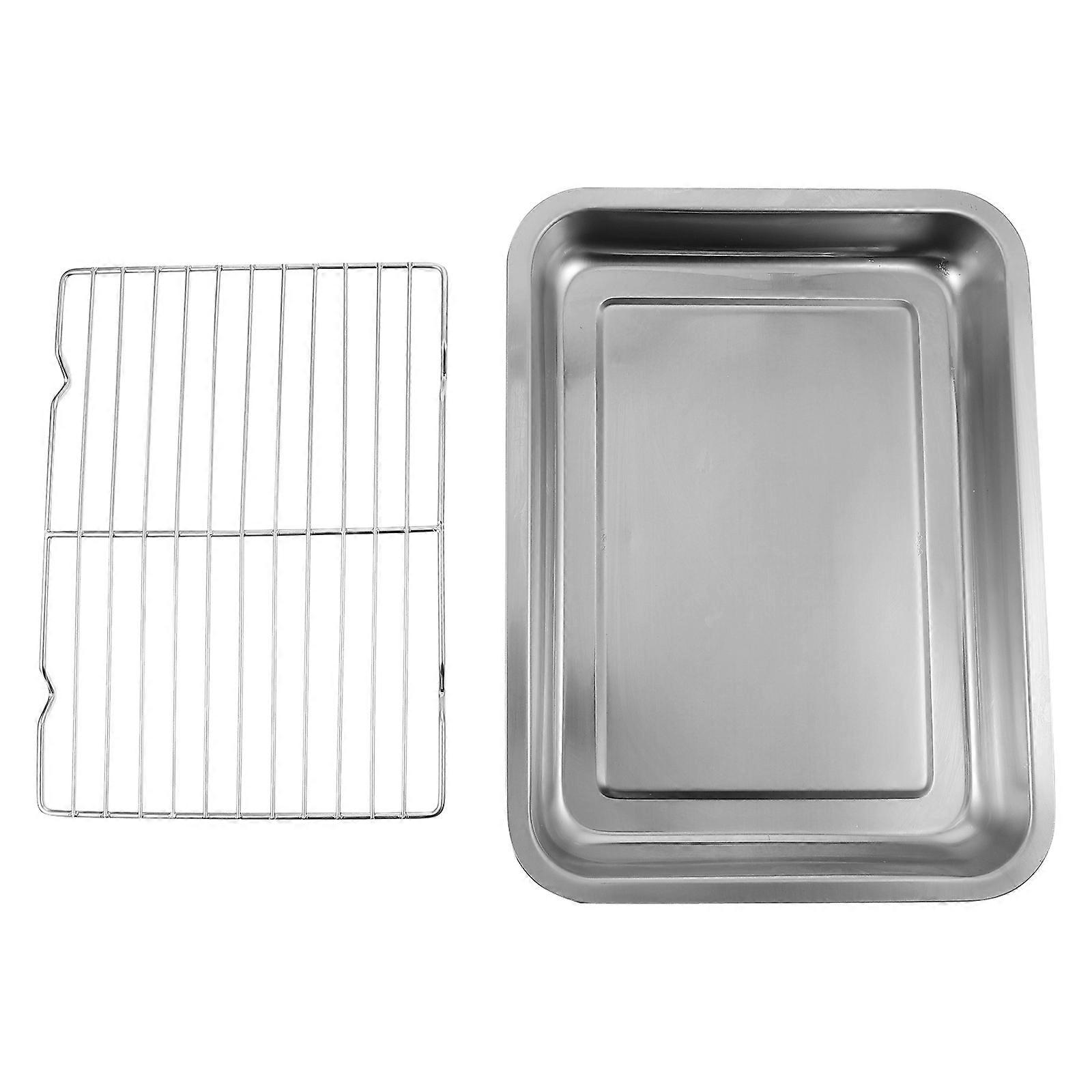 Cookie Sheet Pan Baking Sheet with Cooling Rack for Home Use 3Sets