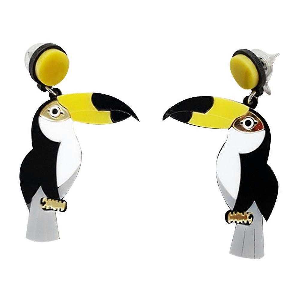 Parrot Design Acrylic Earrings For Women And Girls In Assorted Color 7 X 3.6 X 0.8 Cm Dangle Drop 1 Pair