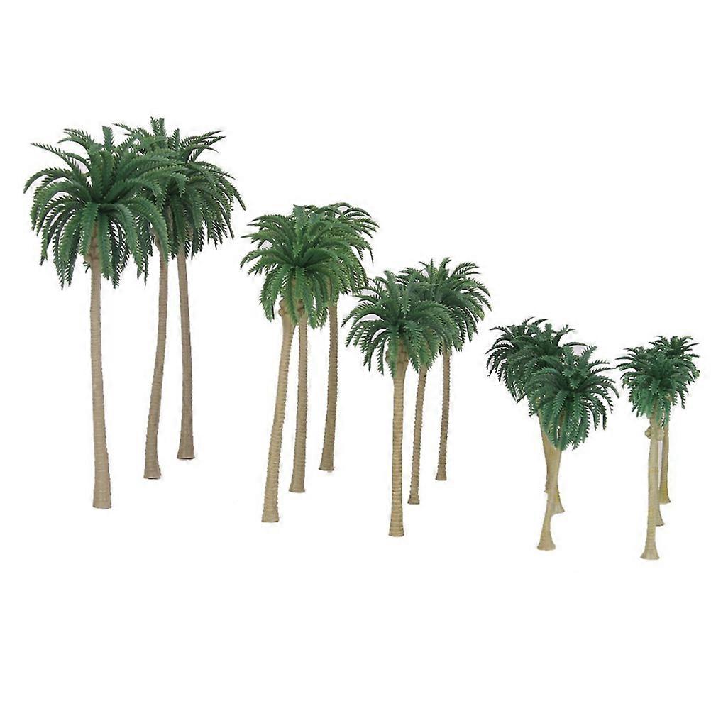Green Landscape Tree Model Coconut Palm for Decoration 15Pcs Pack