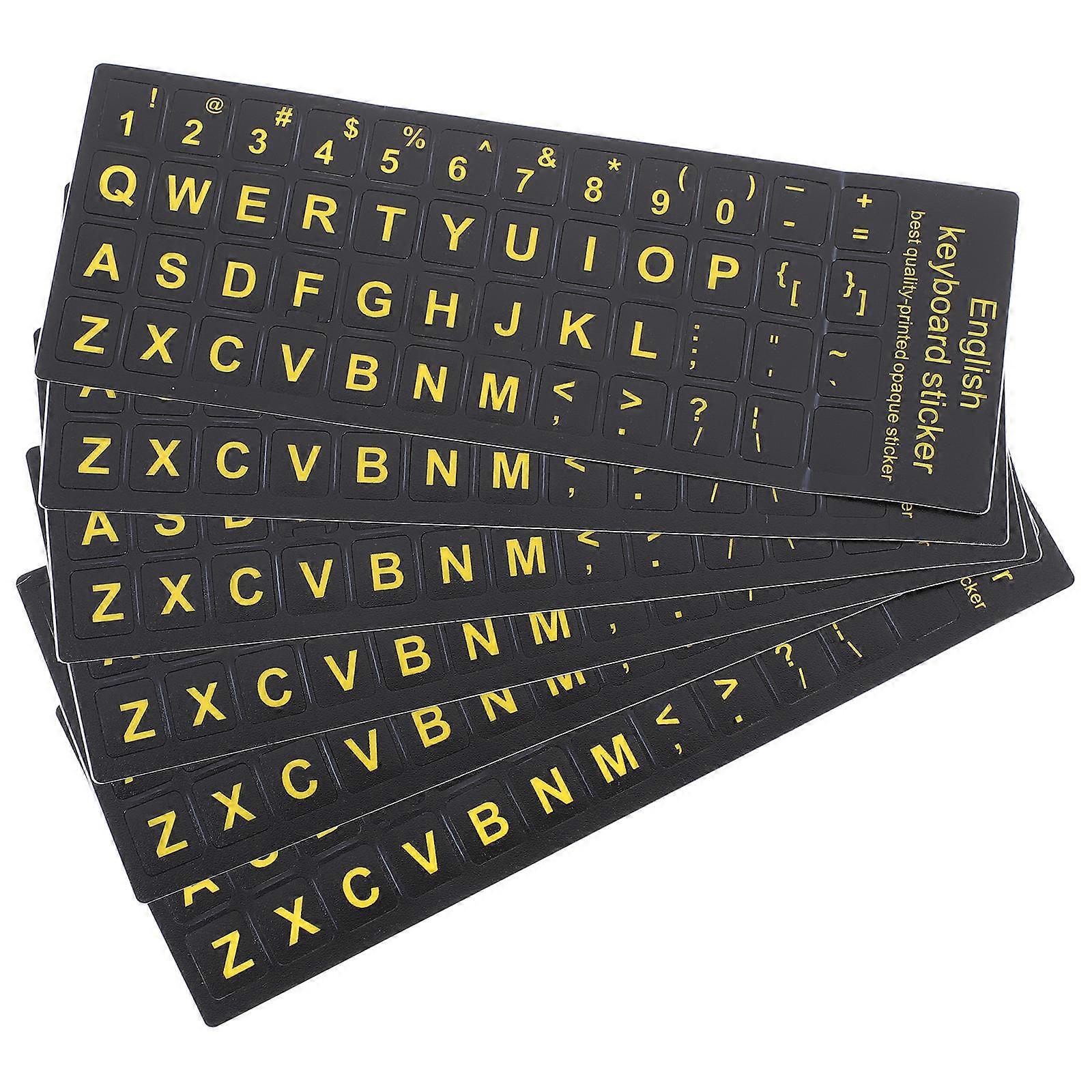 Universal English Keyboard Stickers Computer Accessory 18 Sheets for Decoration