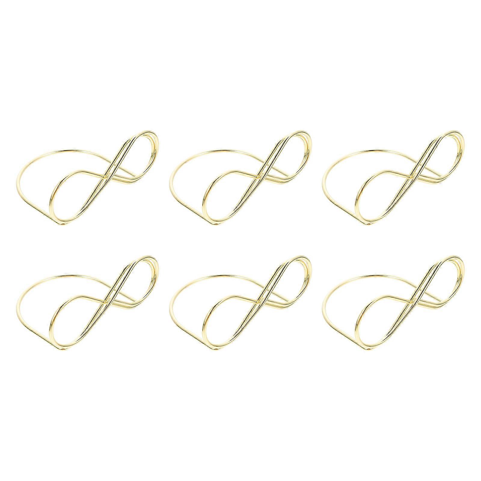 Table Number Holder Decorative Memo Clips for Office Use 50Pcs Golden Metal