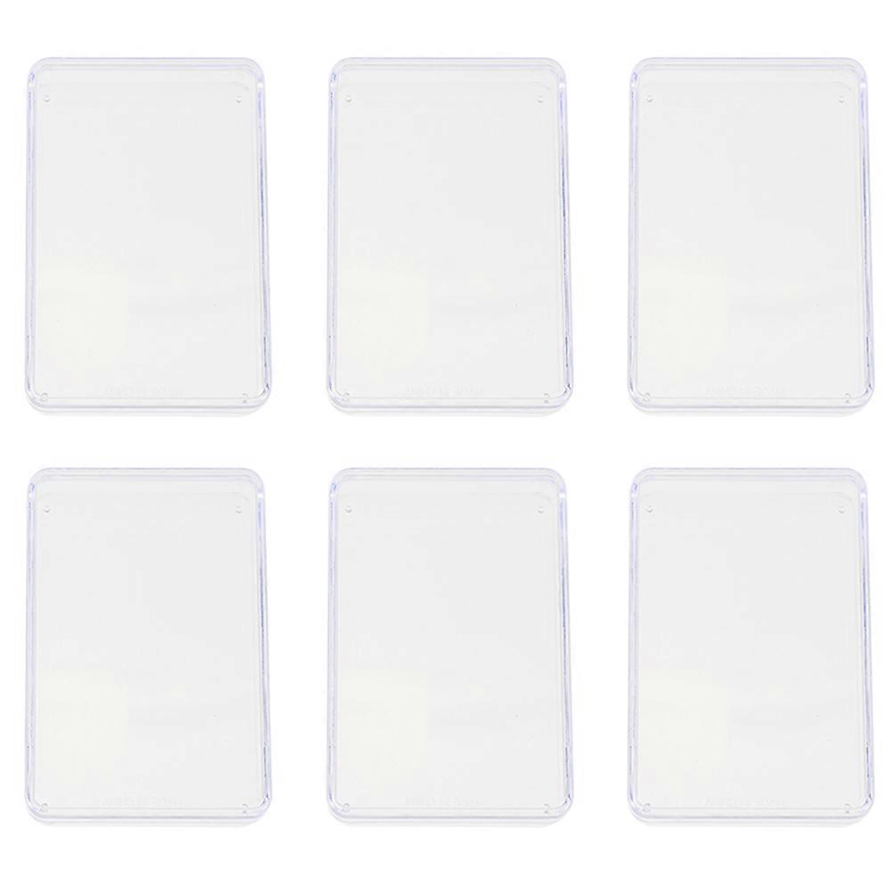 Clear Empty Plastic Card Containers Storage Solution For Cards Game Pieces And 6Pcs