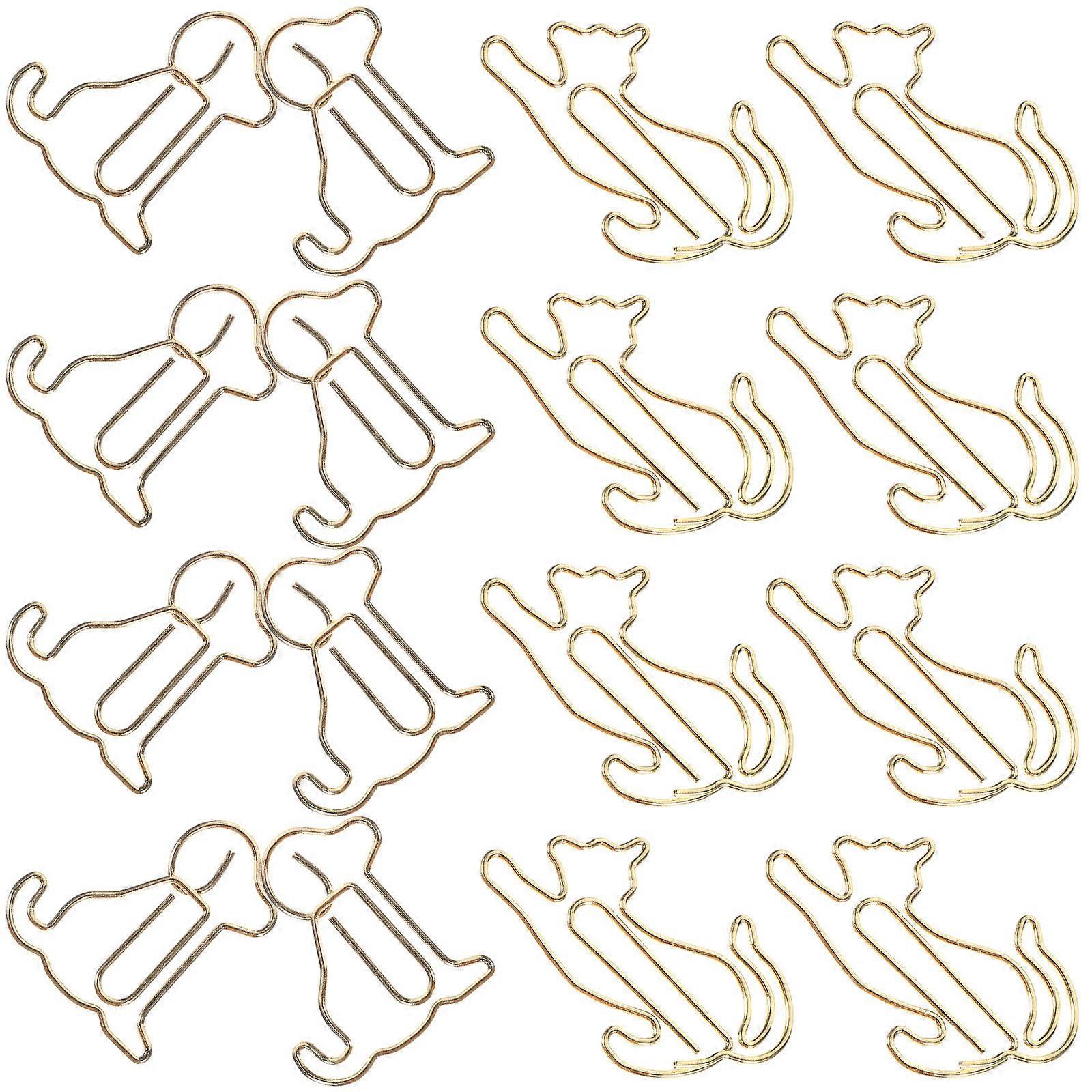 Cat Shaped Paperclips Delicate Design For School Use Organizing 20Pcs
