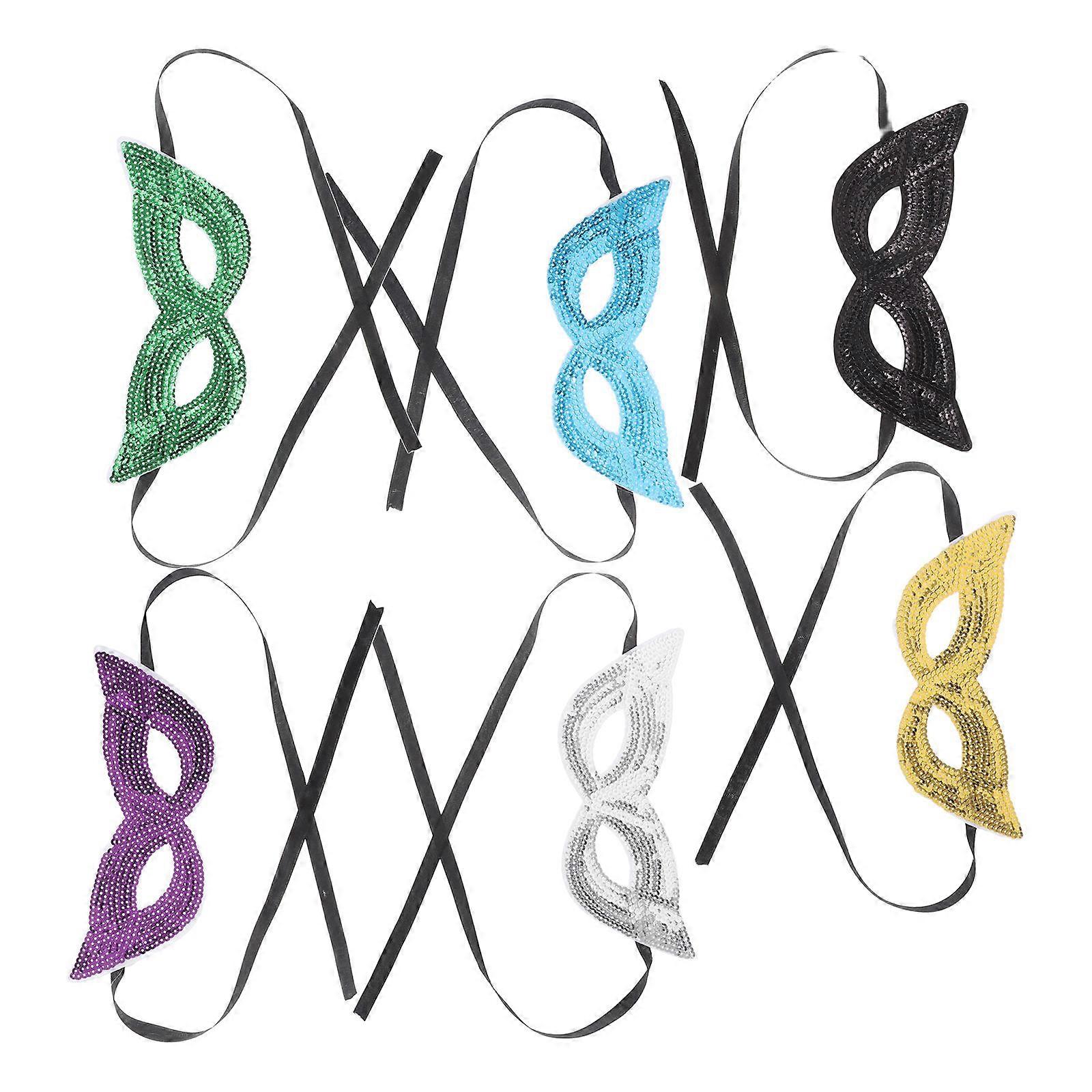 Festive Masquerade Headband Mask For Women And Featuring Half For Masquerade Parties Assorted Color 24Pcs