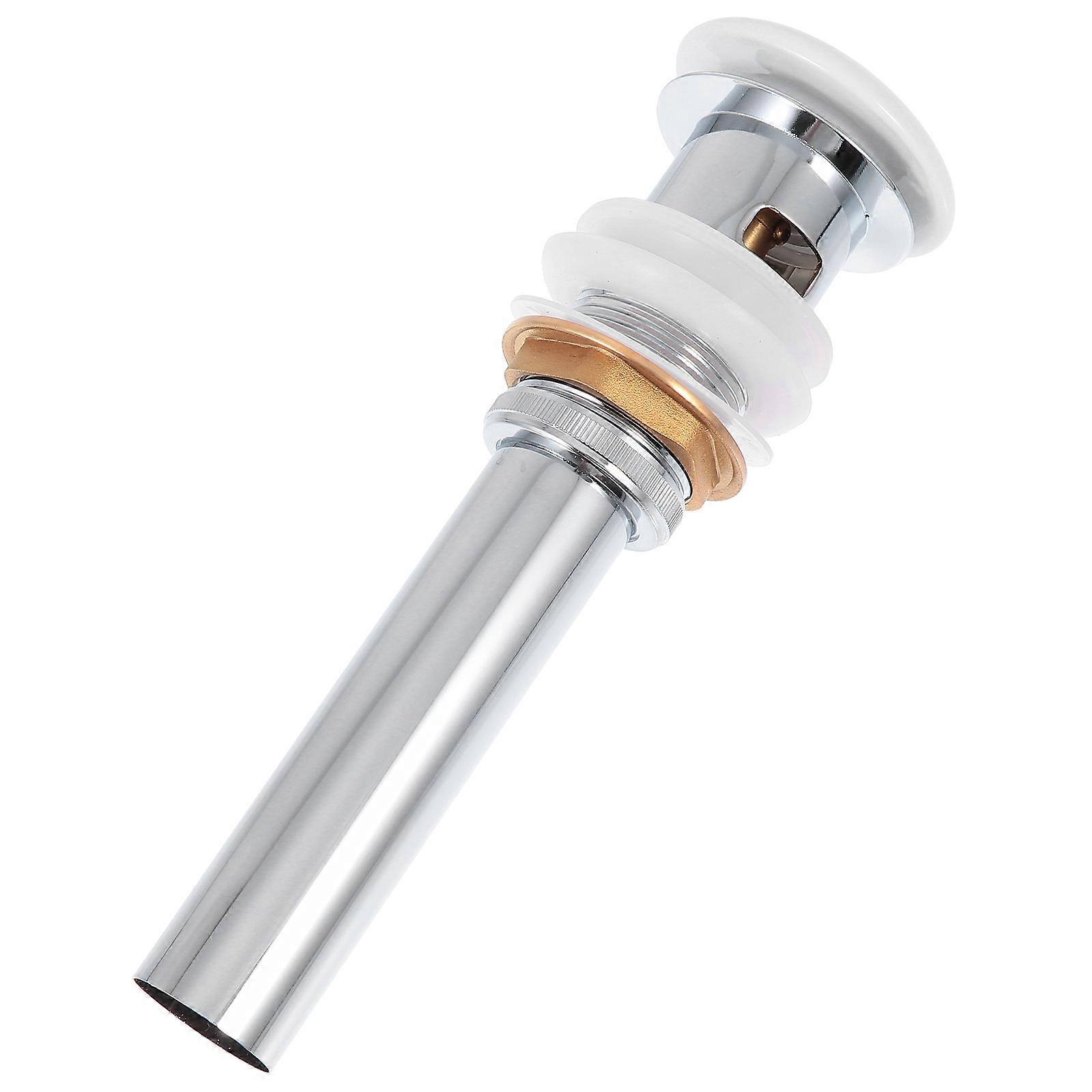 Silver Bathroom Sink Drain Stopper for Kitchen 2Pcs Pop Up Copper Device