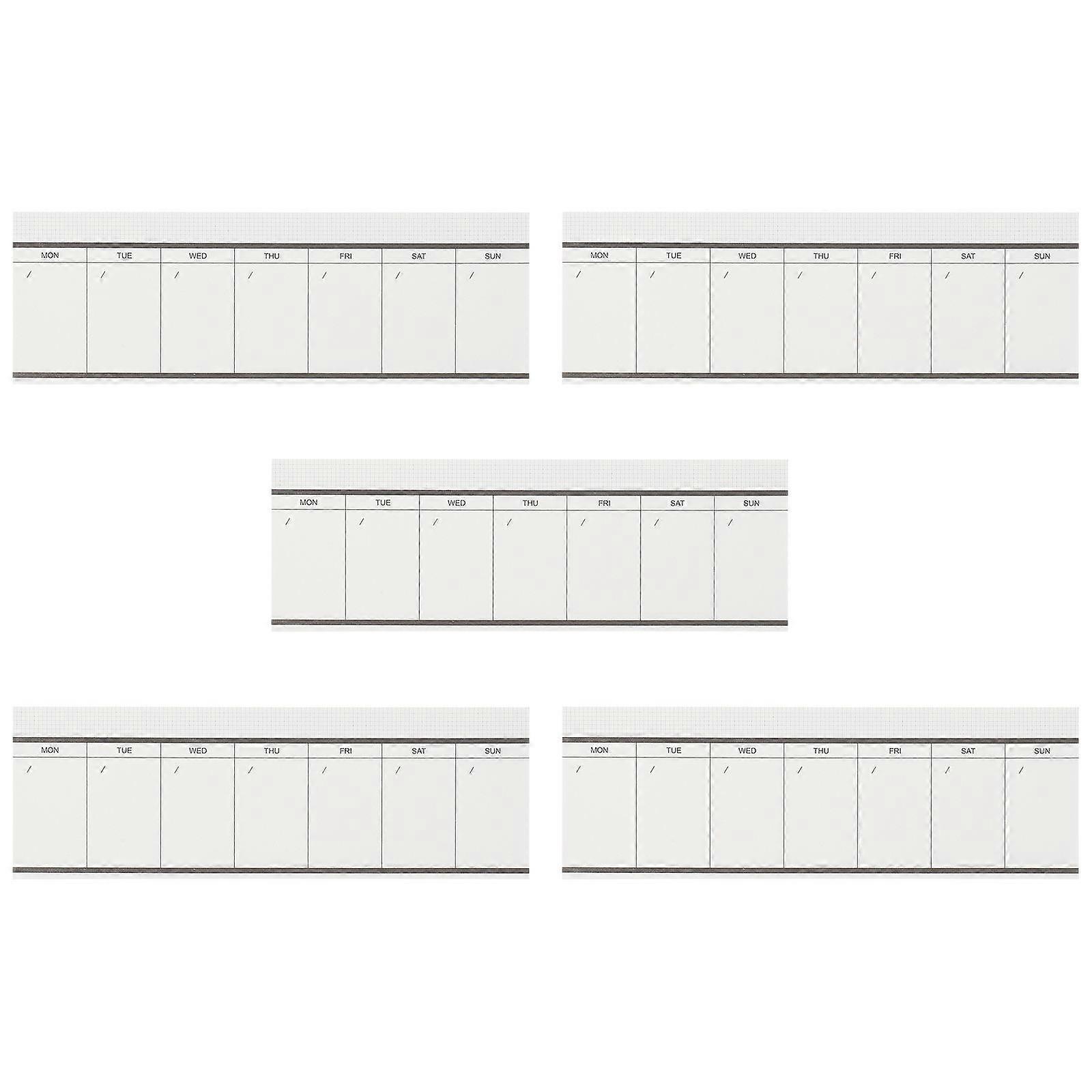 Memo Books Simple Schedule Planners for Writing Use 10Pcs White Set