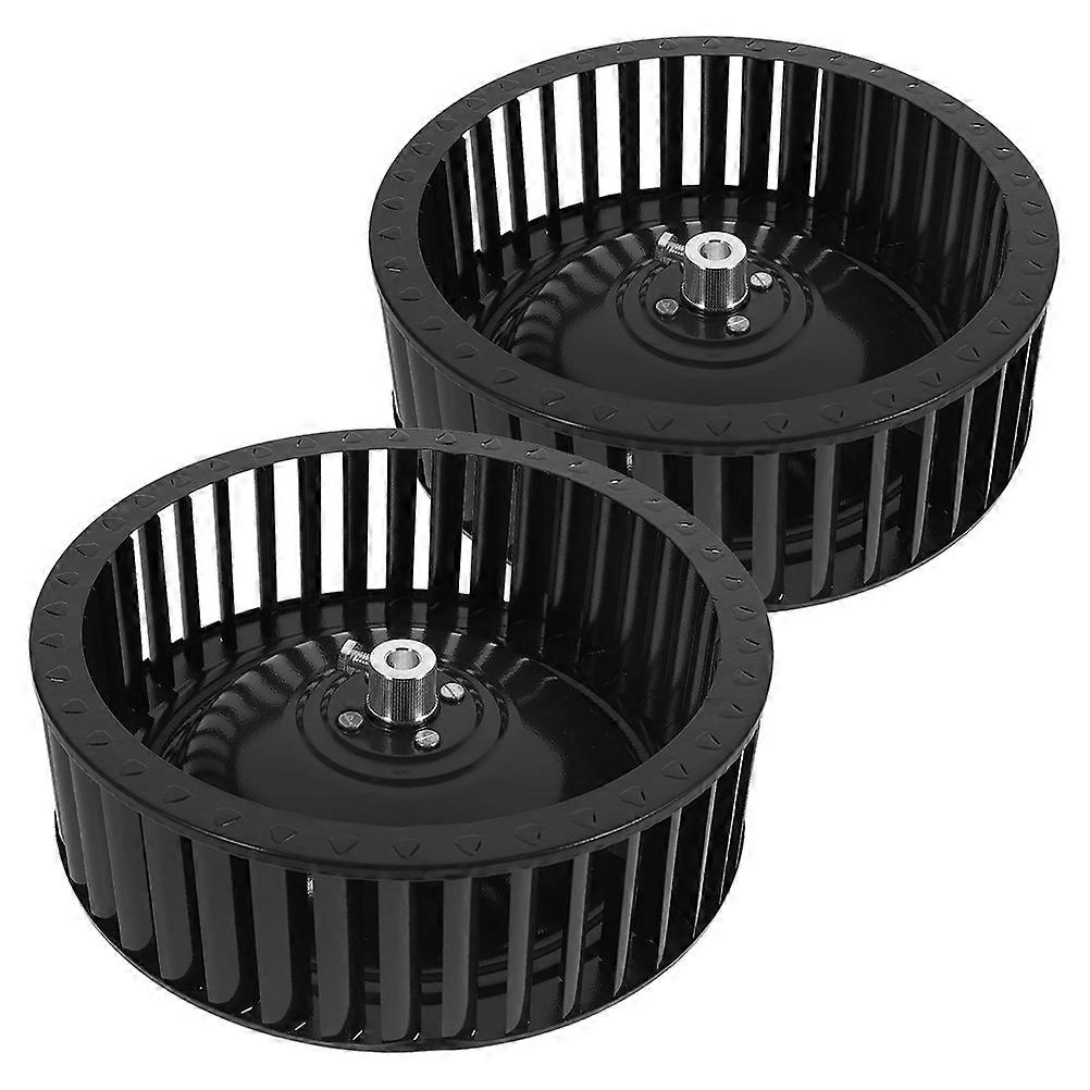 Range Hood Wind Wheel Motor 2Pcs Black Kitchen Accessory for Household Use Featuring Ventilation