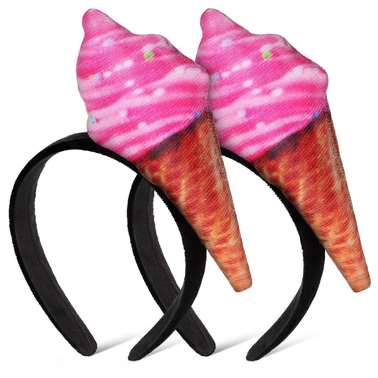 Sprinkle Headband Makeup Application All Ages Ice Cream Theme 2Set