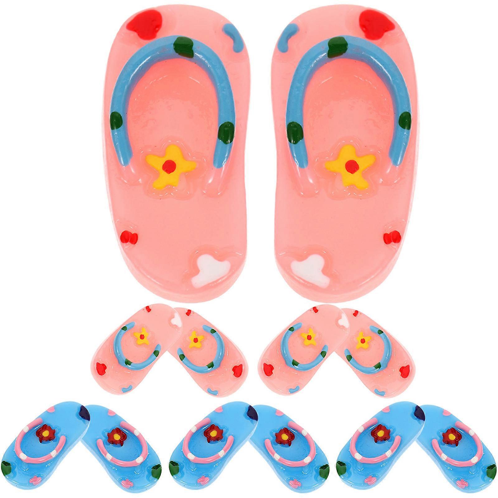 Simulation Shoes Decor Miniature Slipper for DIY Set of 18Pairs