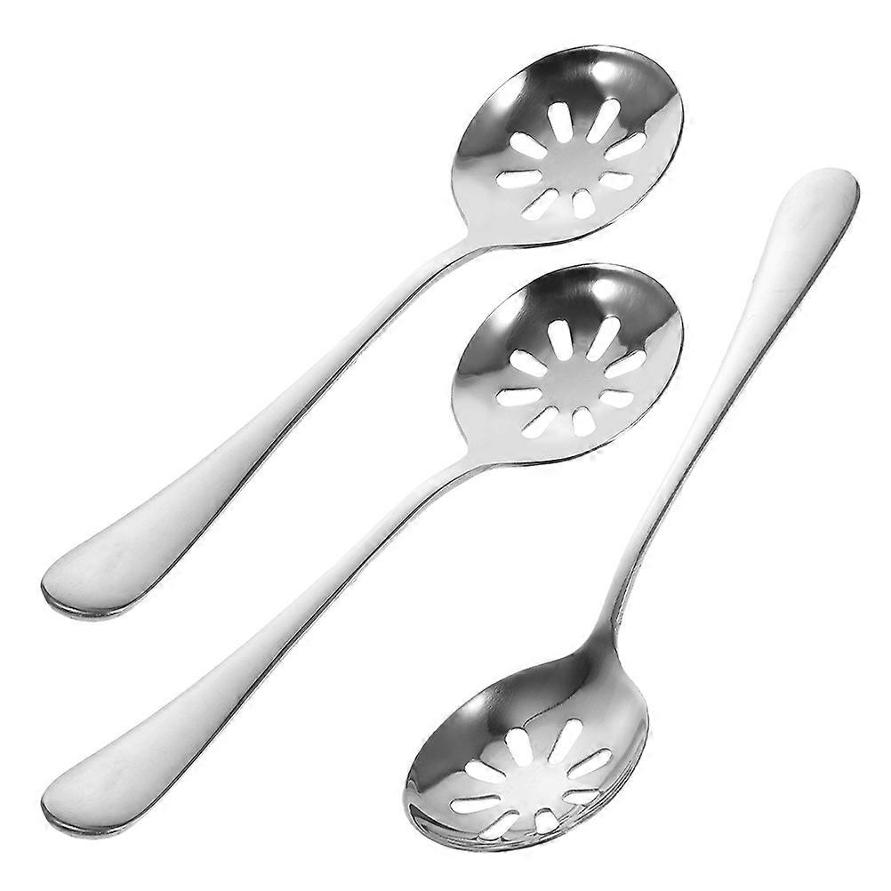 6Pcs Stainless Steel Slotted Serving Spoons for Buffet and Cooking
