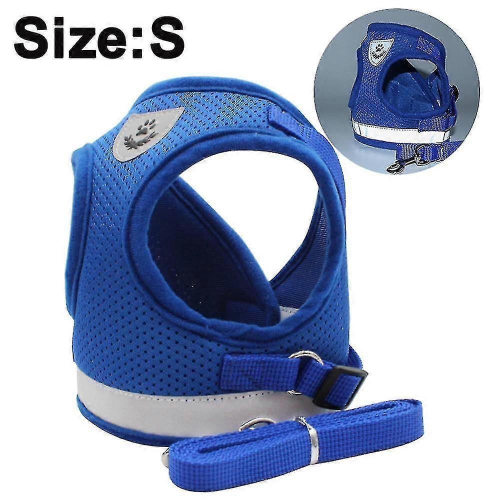 Dog Harness And Leash Set For Walking Cat And Small Dog Harness Soft Mesh Puppy Harness Adjustable Cat Vest Harness With Reflective Strap Comfort