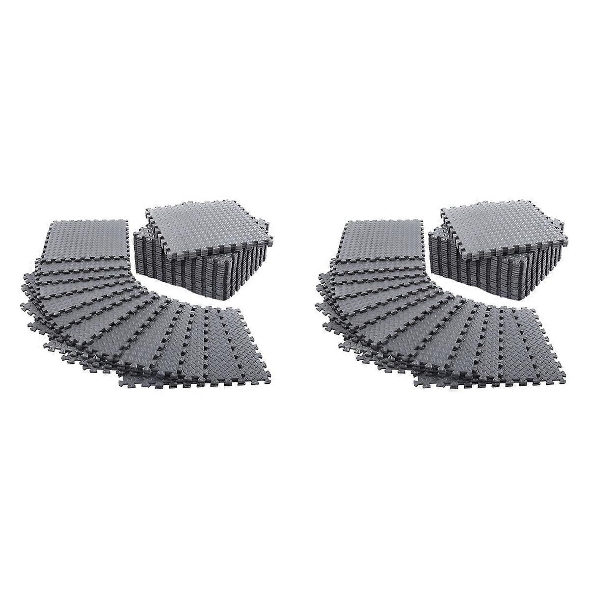 12 Pack Floor Exercise Mat for Home Gym or Floor Padding gray