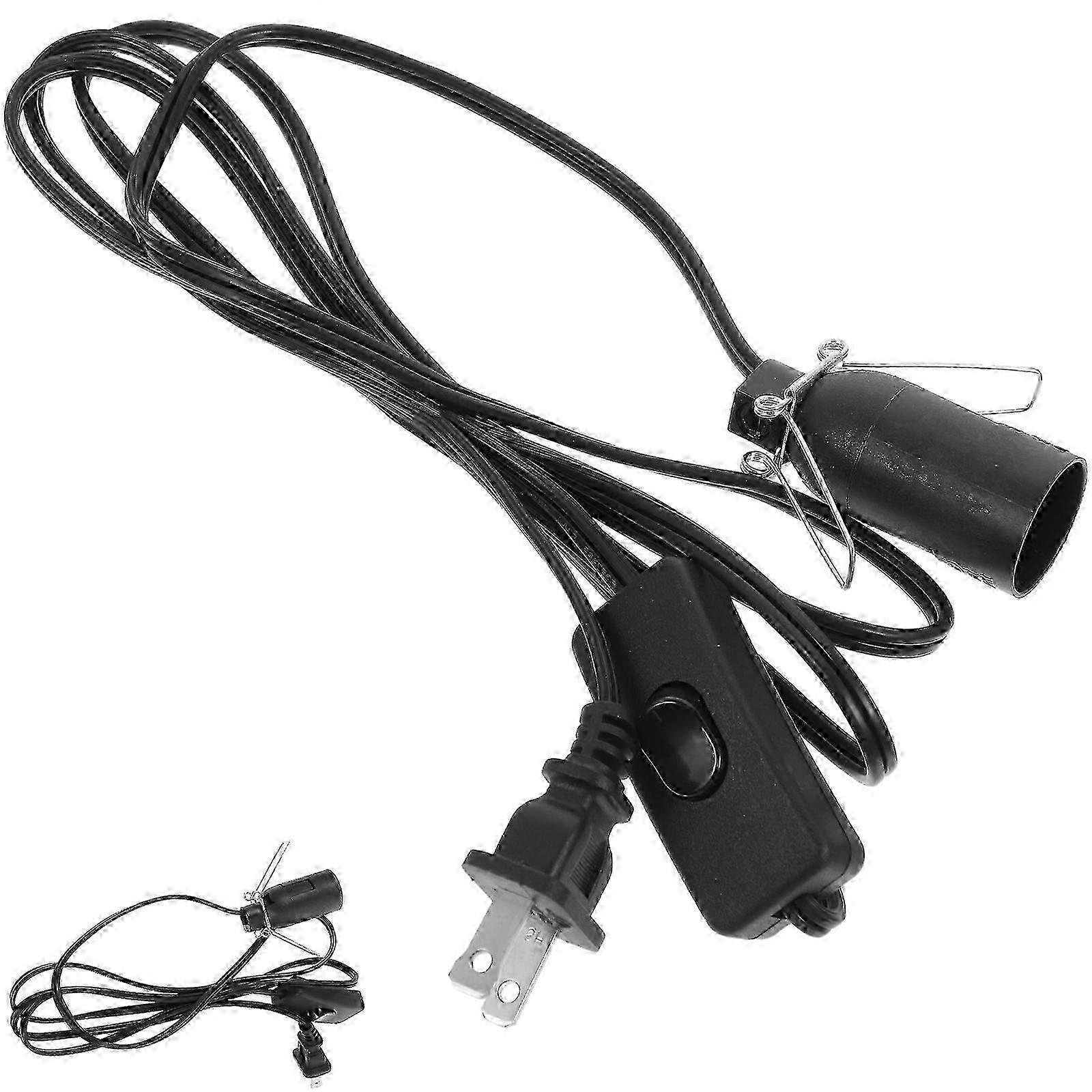 2pcs Salt Lamp Cord Replacement E12 Base Power Cord Cable With Switch Us Plug
