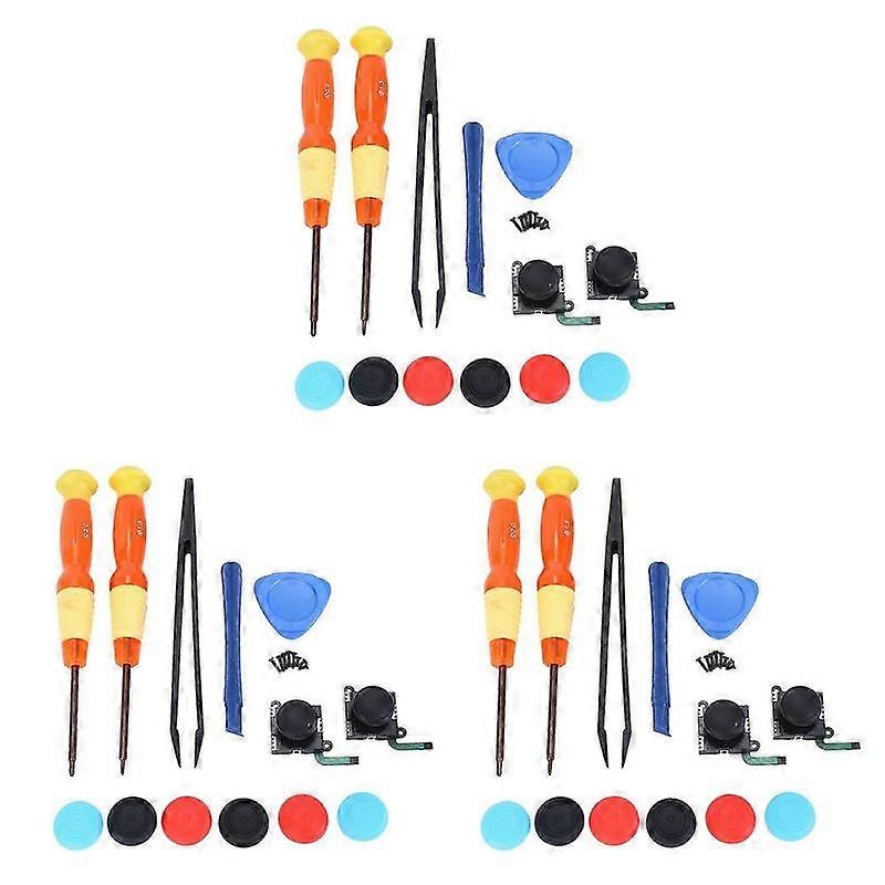 3X Two Pack Analog 3D Joystick Replacement for , Right Switch(19 In 1)