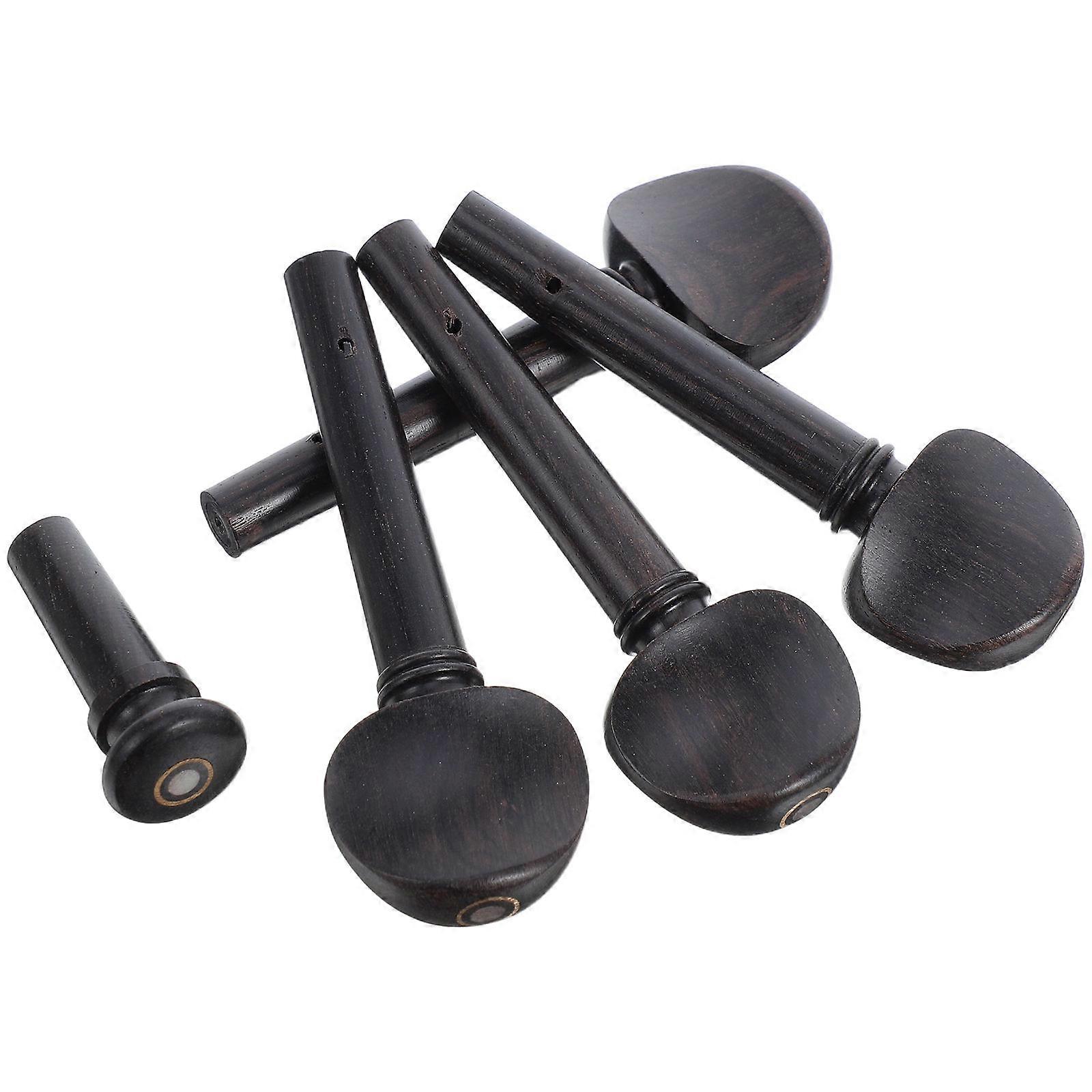 Ebony Violin Accessories Set For 4/4 Full Size Violins Musical Instrument Parts For Enhanced Sound Quality 1 Set