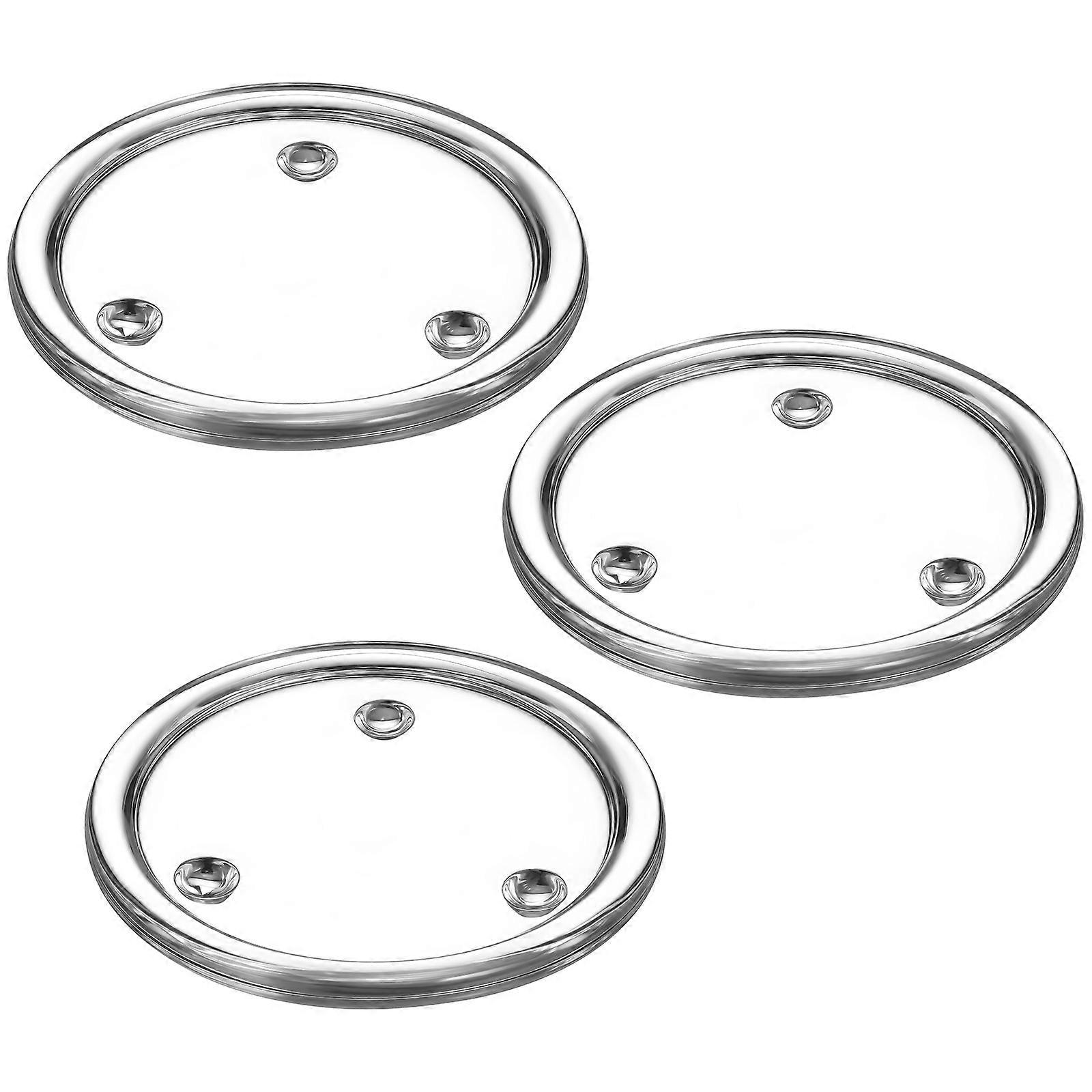 Transparent Glass Candle Tray for Table Decoration 24Pcs Set