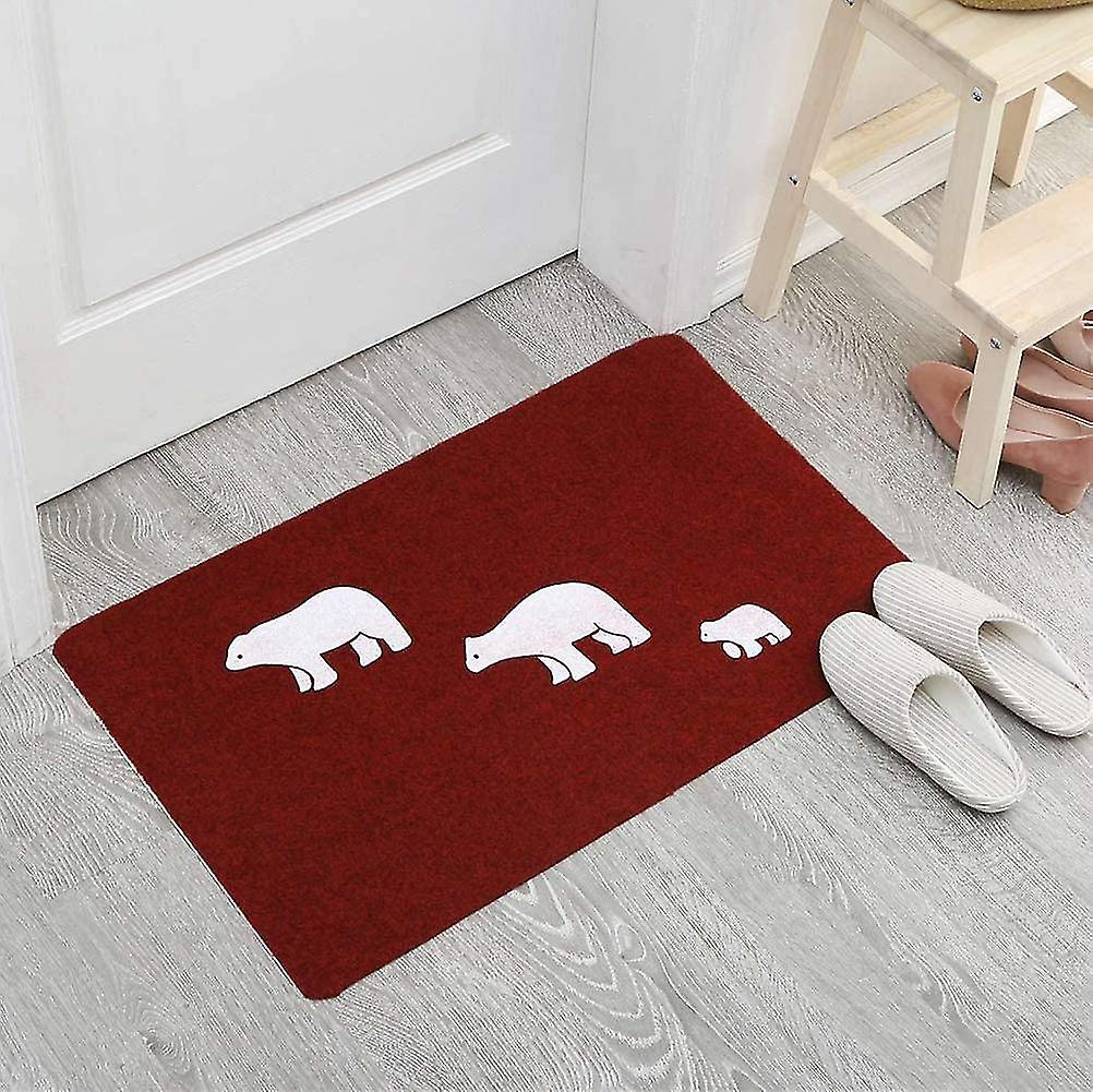 Pxcl Door Mat Door Mat Entrance Mat Entrance Mat Dust Collection Mat Non-slip Step Mat Door Carpet Many Patterns 40x60cm Four-leaf Clover (coffee Bear
