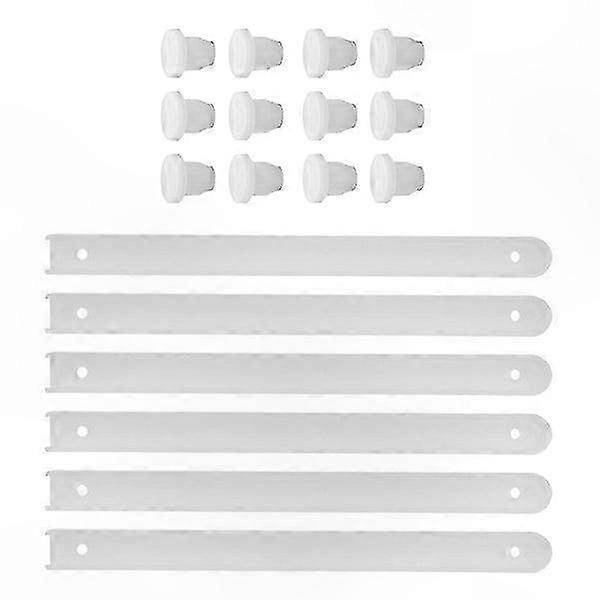 Smooth Sliding Drawer Rails - 6 Pack with Fasteners, Durable Plastic for Cabinets and Dressers
