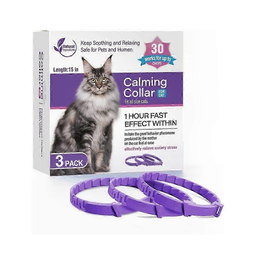 3 Pack Calming Collar for Cats/ Dogs - Cat Pheromone Collar -Adjustable Kitten