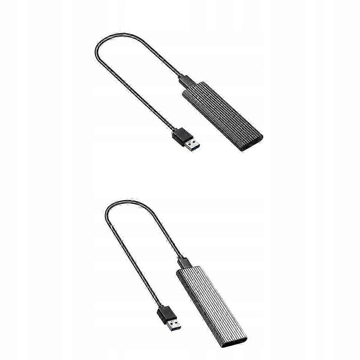 2pcs Usb 3.0 To Ngff M.2 B Key External Enclosure Case Cover Adapter Reader