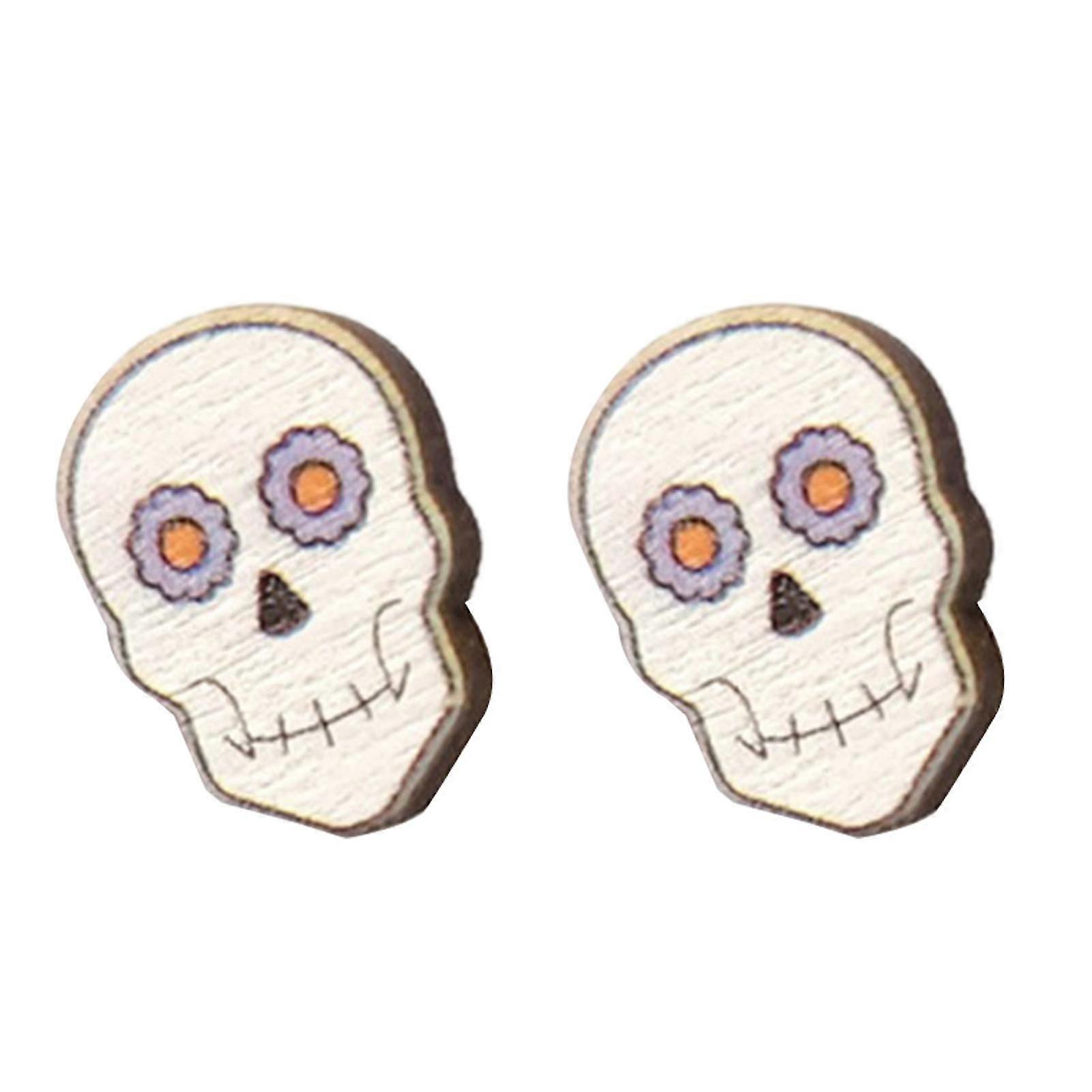 Coffin Moon Bat Skull Witch Hat Punk Ear Studs for Women's