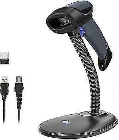Wireless 2D Qr Barcode Scanner With Stand,   Wired Automatic Bar Code Imager Reader Handhold Scanner