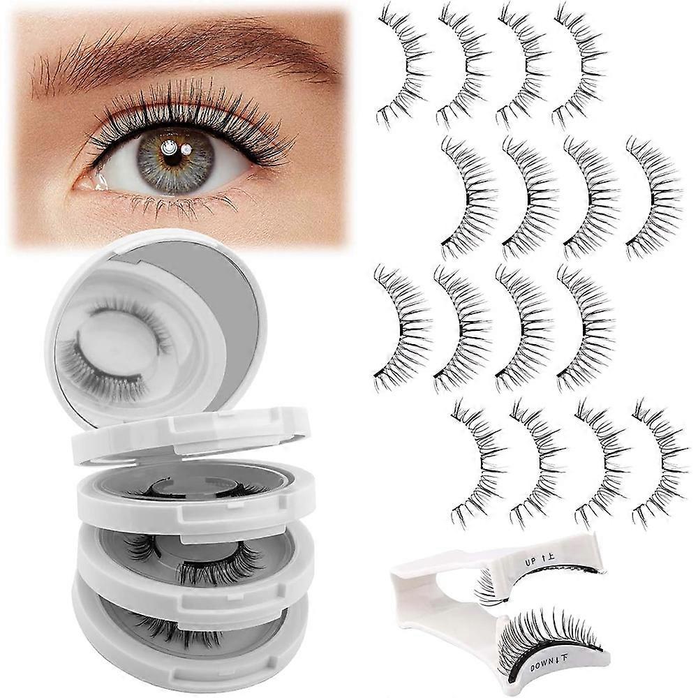 8 Pair Reusable Magnetic Eyelashes with Eyelash Tweezers Magnetic