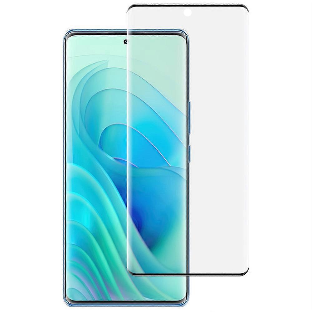 IMAK Compatible For itel S23+ Full Screen Protector Side Glue 3D Curved Tempered Glass Film (No Edge Version) (Fingerprint Unlock)