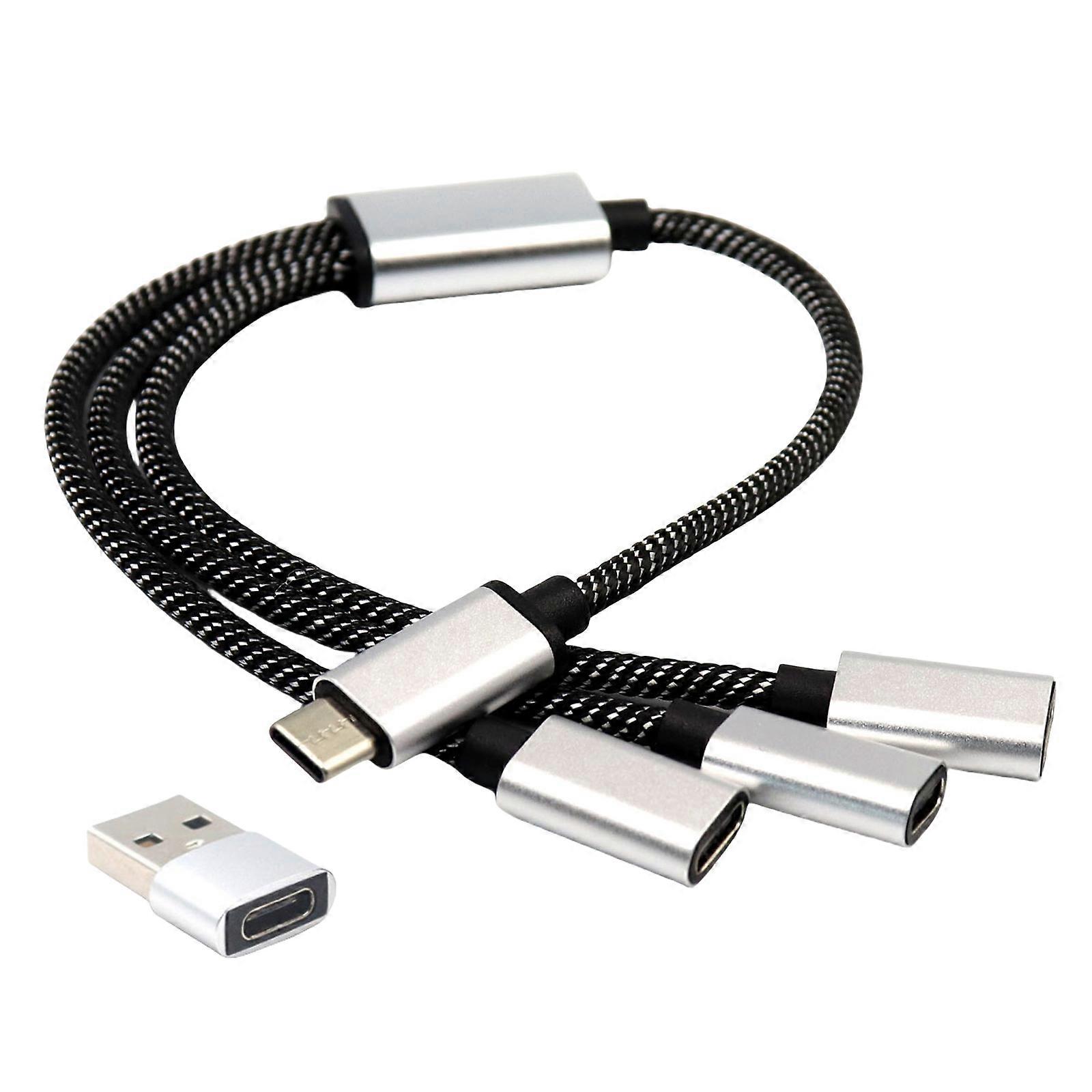 USB C Male to 2/3 USB C Female Splitter Converters Adapter Extension Connectors Cable for Charging and Data Transfer Multicolor